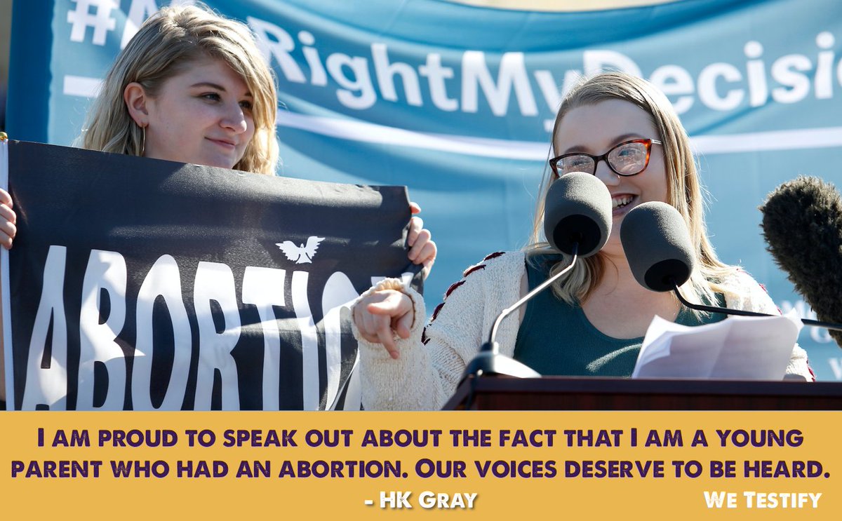 'I am proud to speak out about the fact that I am a young parent who had an abortion. Our voices deserve to be heard.' — We Testify storyteller HK Gray #MyRightMyDecision