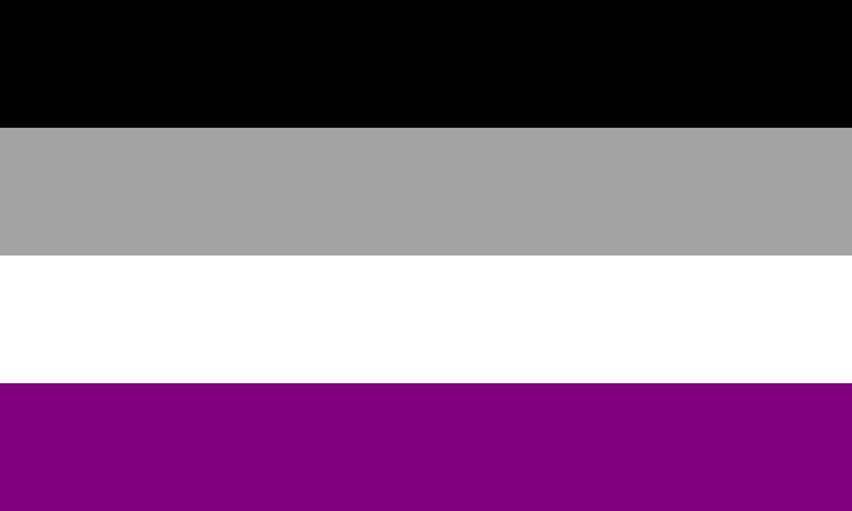 asexual flag as this really bougie earl grey lavender ice cream