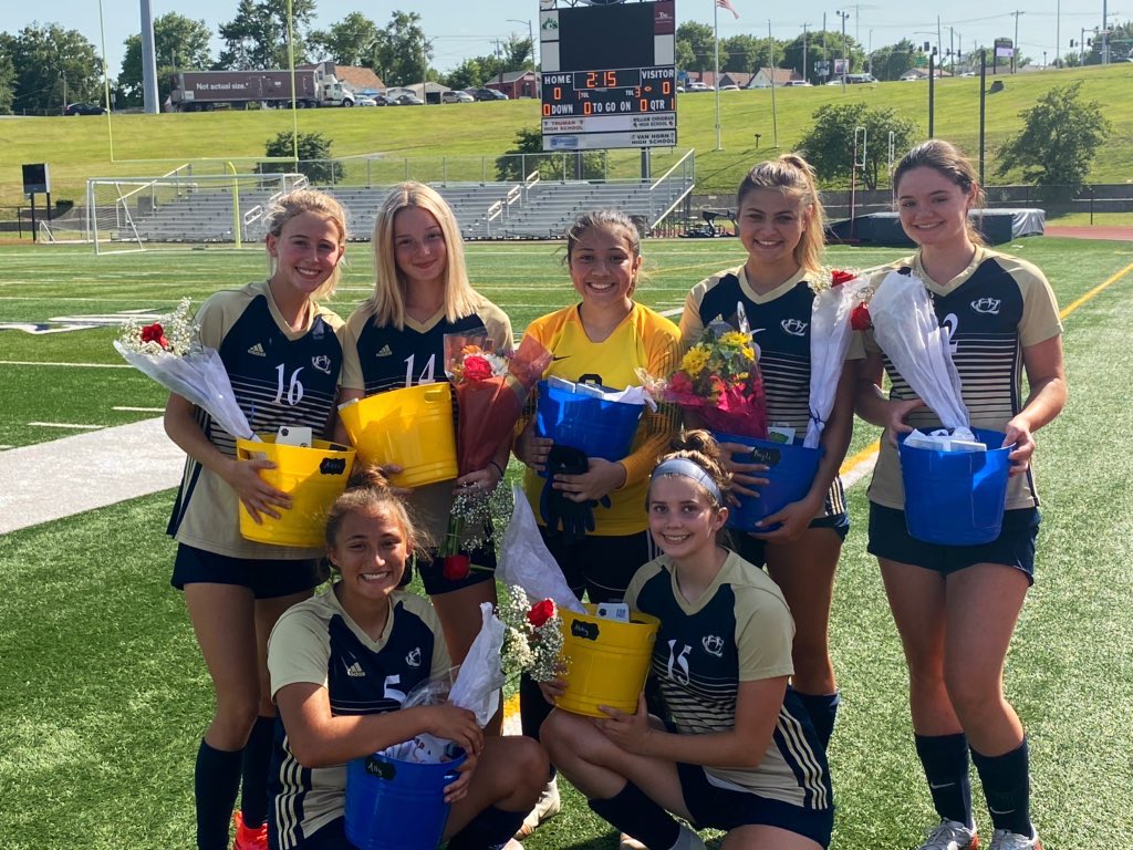 Extremely proud of these young ladies and everything they have accomplished at Chrisman. The future is bright for you all! 💛💙⚽️