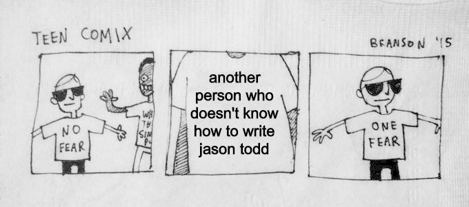 talkingjtodd's tweet image. me: lobdell is finally gone!! jason is free!! i’m so excited to see a new writer take over rhato!!! 
also me: