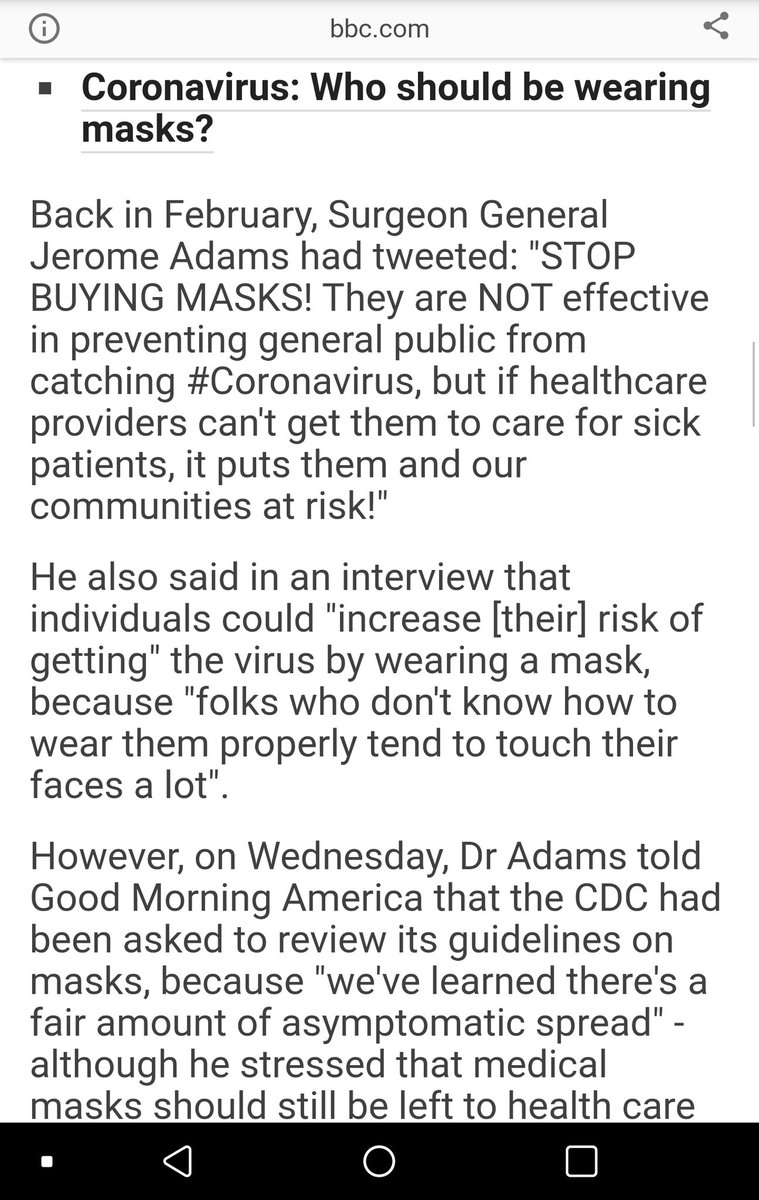 SceneQuarantine's tweet image. Why does the narrative change? Do you remember when @JeromeAdamsMD said don't buy masks? Be heard and #BeScene and be heard!