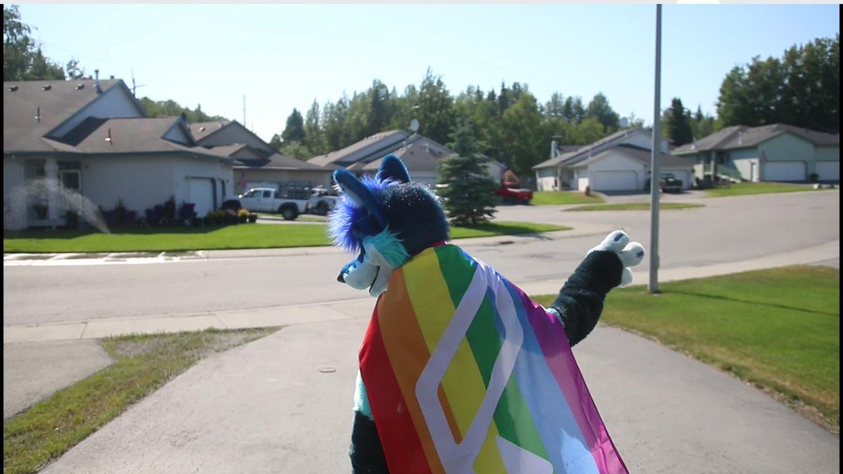 RahneKallon's tweet photo. Last day of pride 💙

All photos taken by me, first one touched up by @0ddj0b 

Major thanks to @anjunabeats once again for the wonderful pride flag https://t.co/Z7lZrEcE23