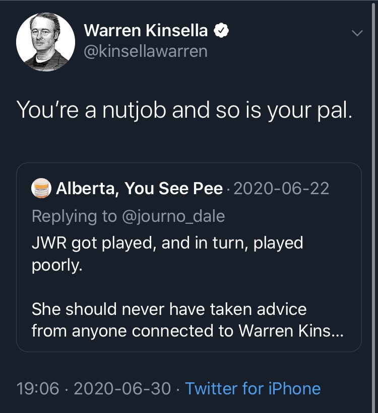 Looks like  @kinsellawarren doesn’t like getting called out for dirty deeds. Thanks for the subtweet, I guess. So here’s a thread about some of the actions of Kinsella and his “Daisy Group” over the past while.  #cdnpoli