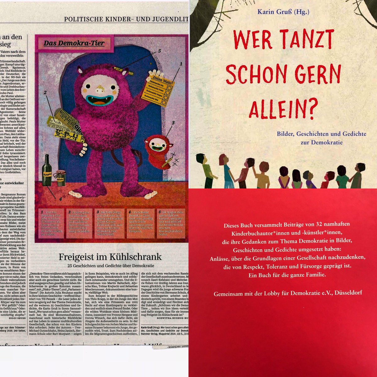 Lobby für Demokratie (@lfdemokratie) on Twitter photo Dieses zauberhafte Buch ist in einer glücklichen Kooperation vieler Autor*innen und Illustrator*innen mit der Herausgeberin Karin Gruß entstanden und <a href="/LfDemokratie/">Lobby für Demokratie</a> ist sehr glücklich, Teil dieser Zusammenarbeit zu sein!
sueddeutsche.de/kultur/geschic… Dieses zauberhafte Buch ist in einer glücklichen Kooperation vieler Autor*innen und Illustrator*innen mit der Herausgeberin Karin Gruß entstanden und <a href="/LfDemokratie/">Lobby für Demokratie</a> ist sehr glücklich, Teil dieser Zusammenarbeit zu sein!
sueddeutsche.de/kultur/geschic…