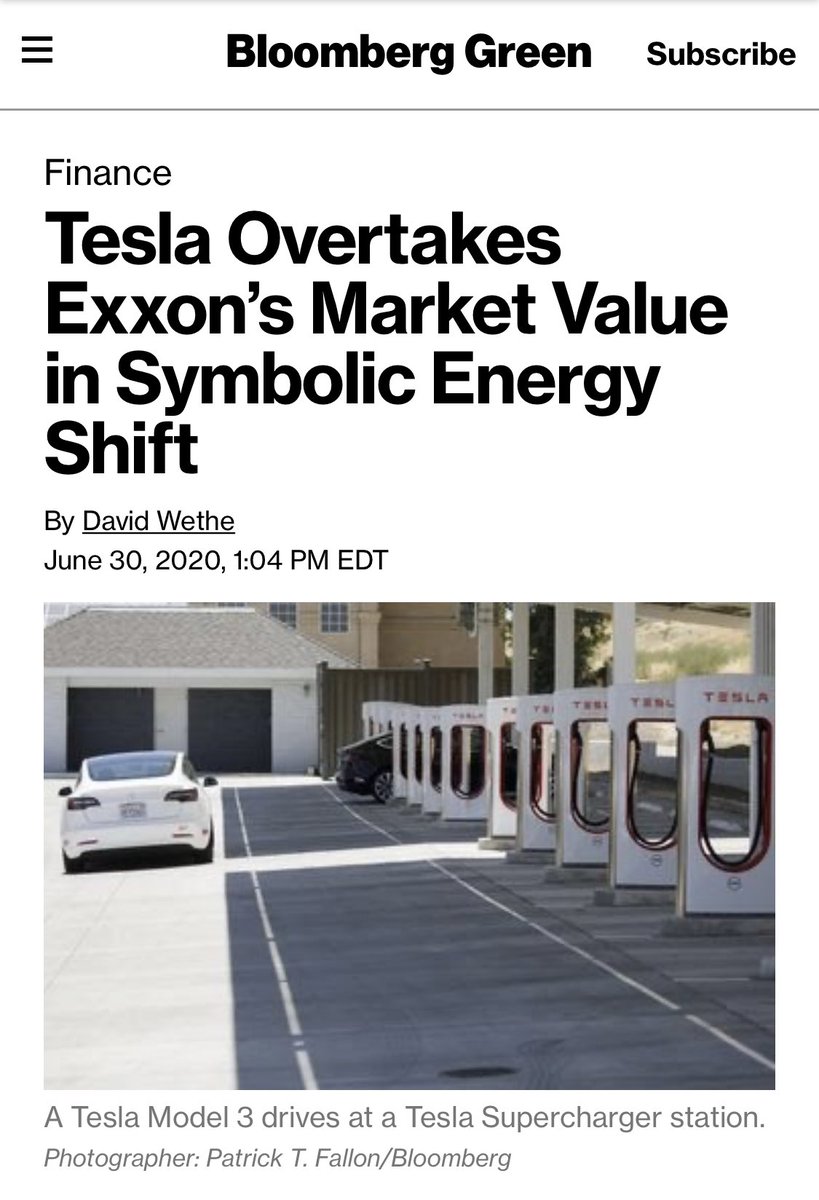 It’s been a long and difficult road. But today was a special day. Today, Tesla’s valuation passed that of Exxon-Mobil — one of the largest remaining pieces of Rockefeller’s empire and legacy. Soon, Tesla will be worth more than all the defendants of Standard Oil combined.