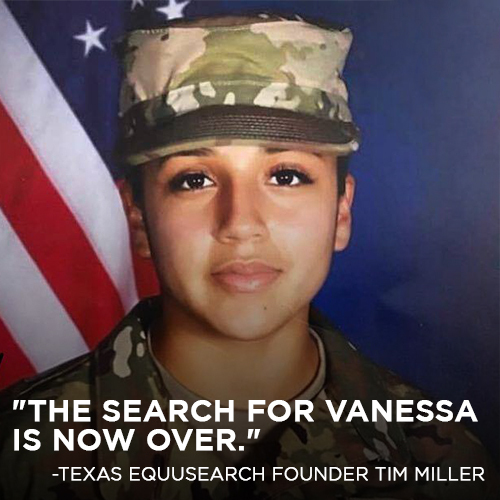 Human remains were found during the search for missing Fort Hood Soldier #VanessaGuillen. The remains have not been officially identified but the founder of search and rescue group Texas EquuSearch said, "The search for Vanessa is now over." https://t.co/M0K3qZXamx https://t.co/QZ4D8RkwbQ