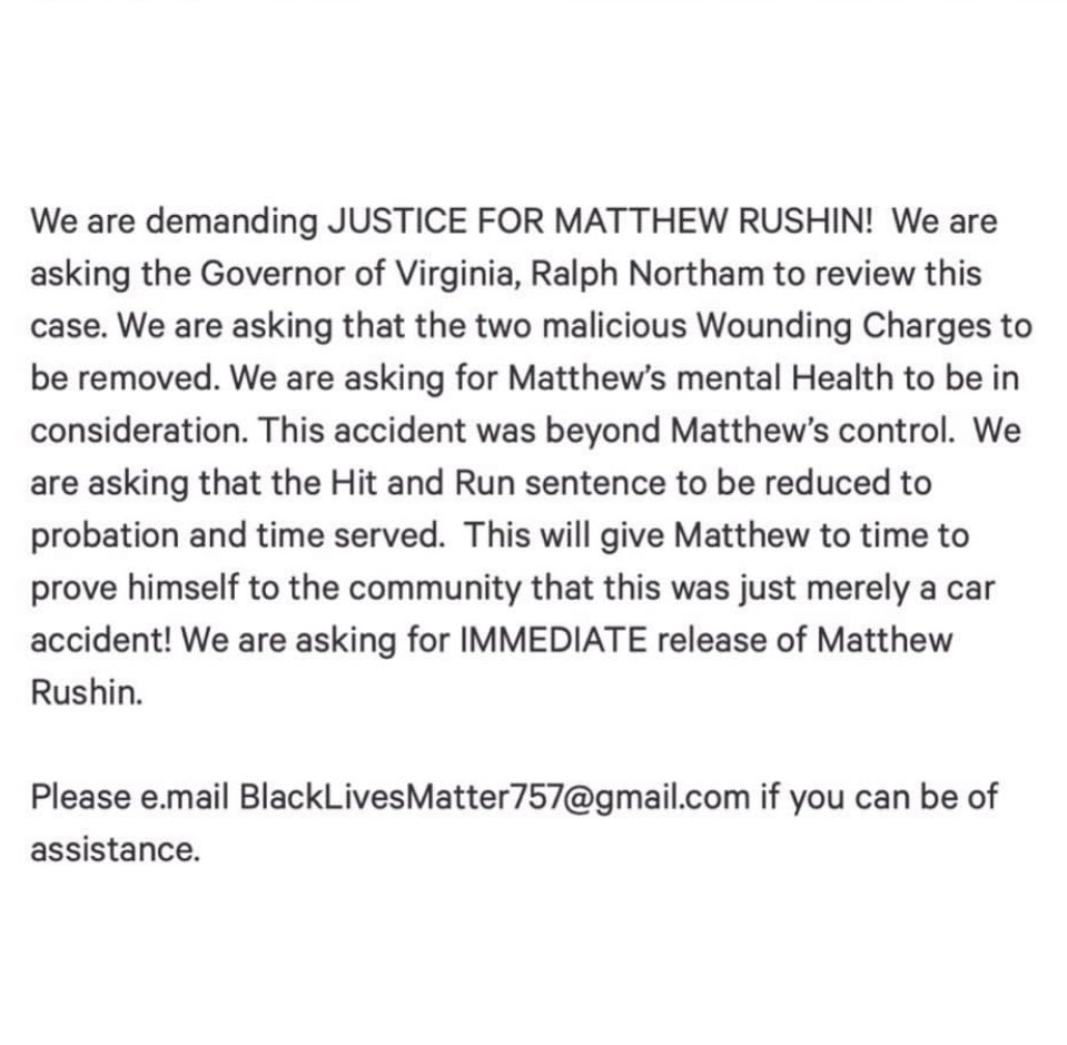  https://www.change.org/p/ralph-s-northam-matthew-rushin-autistic-college-student-odu Here is his petition  #blm  #BlackLivesMatter  