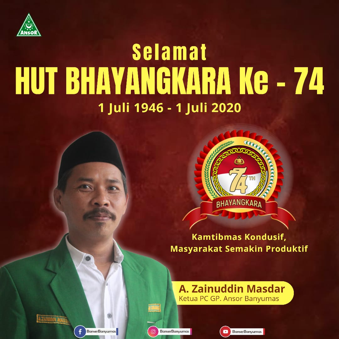 Selamat Hari Bhayangkara Ke-74 Kepada Kepolisian Negara Republik Indonesia, Semoga Polri semakin Profesional dan semakin dicintai oleh masyarakat.

Kamtibmas Kondusif, Masyarakat Semakin Produktif 

A. Zainuddin Masdar.