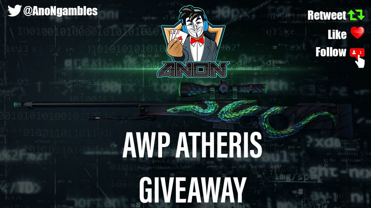 AnoNgambles's tweet photo. 🎭AWP ATHERIS GIVEAWAY!🎭
TO ENTER:

‼️FOLLOW
‼️RETWEET
‼️LIKE AND COMMENT ON NEW VIDEO (PROOF)
https://t.co/C4FImAo2ET

📅ROLLS IN 48HRS! gl!🍀 https://t.co/U8IDDvAvLh