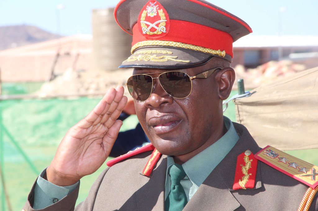 He was replaced by Lt Gen. John Sinvula Mutwa who joined PLANin 1974, he went on to receive military training in Tanzania and Yugoslavia, he served as Regional Staff Officer for Admin on the Eastern Front and as Regional Chief of Reconnaissance at the Eastern and Northern Fronts.