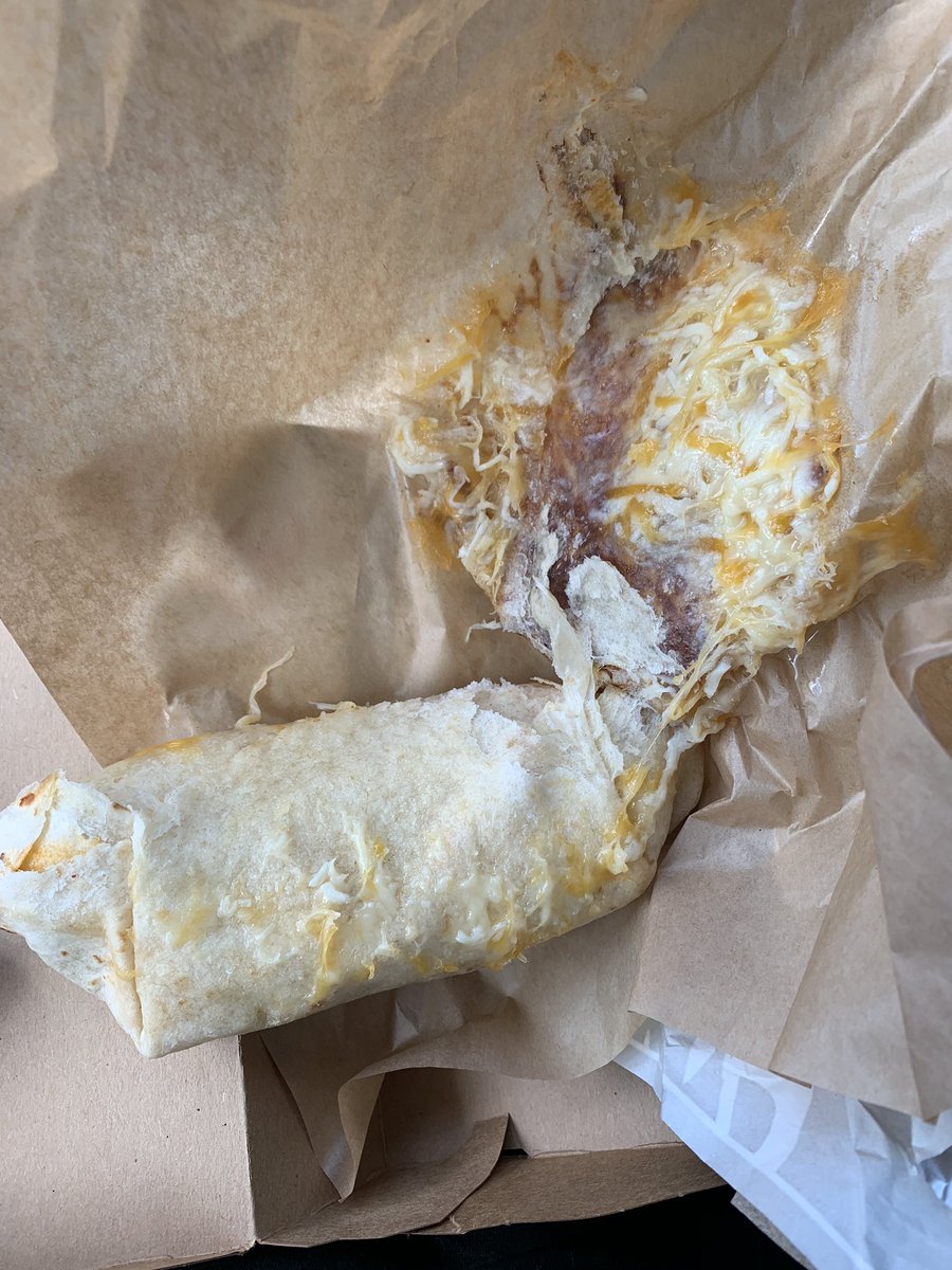 JesseStrika's tweet photo. @tacobell’s Grilled Cheese burrito. How did this get past trial phase? https://t.co/jz31bamxjj