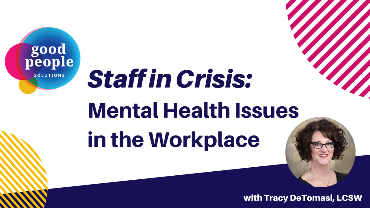 GoodPeople_US's tweet photo. Join us today at 2pm EST for a FREE #WEBINAR on #MentalHealth in the #Workplace. https://t.co/BN2tcpGhNz

We will be discussing the various issues to be aware of &amp; strategies that your company should have to help your staff through difficult times &amp; keep projects going strong. https://t.co/R1O2x0yBon