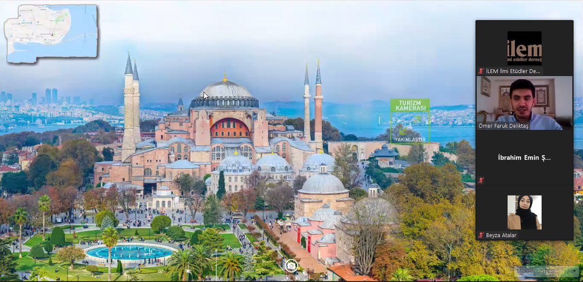ilemegitim's tweet photo. İLEM 5. Yaz Akademisi online Ayasofya Camii ziyareti ile son buldu. 
Programda yer alan hocalarımıza ve katılımcılara teşekkür ederiz.
 
#ilemyazakademisi5 https://t.co/0lJSIswI6v