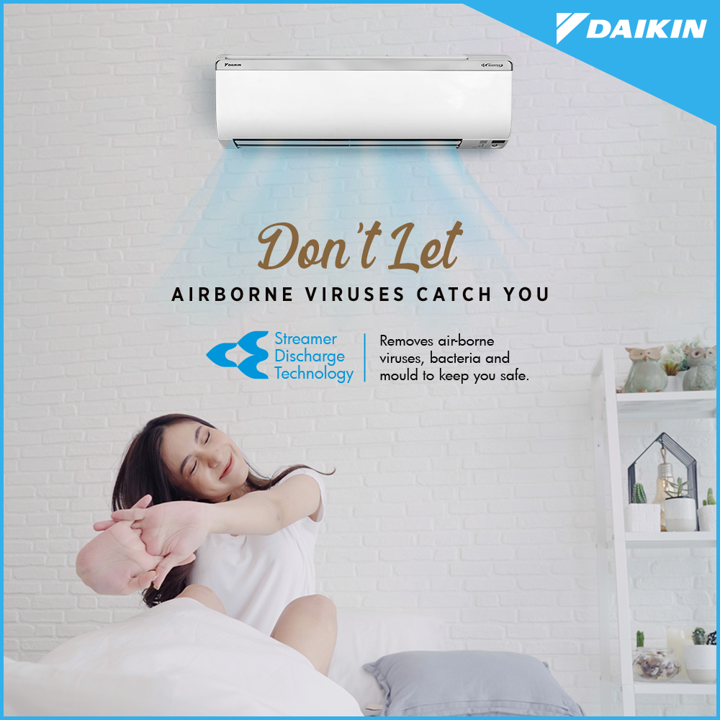 DaikinIndia's tweet photo. As long as you stay home, Daikin ACs with #StreamerDischarge will keep you safe by eliminating airborne viruses, bacteria and mould: https://t.co/rYWi5AvOhB
 #InnovatingGoodness #StaySafe #StayCool https://t.co/gYlNjj4KIv