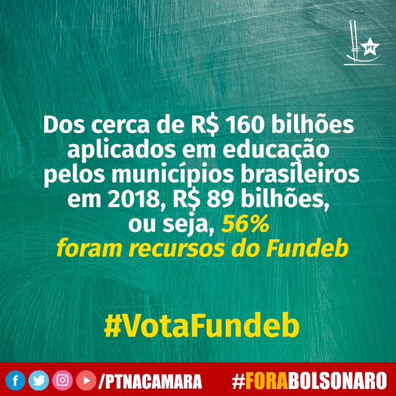FUNDEB EM PAUTA

Na próxima segunda, 20, a Câmara vota o FUNDEB (Fundo de Manutenção e Desenvolvimento da Educação Básica). Você saberá quem apóia escola pública de qualidade para as crianças, e quem segue a lógica do "precarizar agora para privatizar depois".

#VOTAFUNDEB