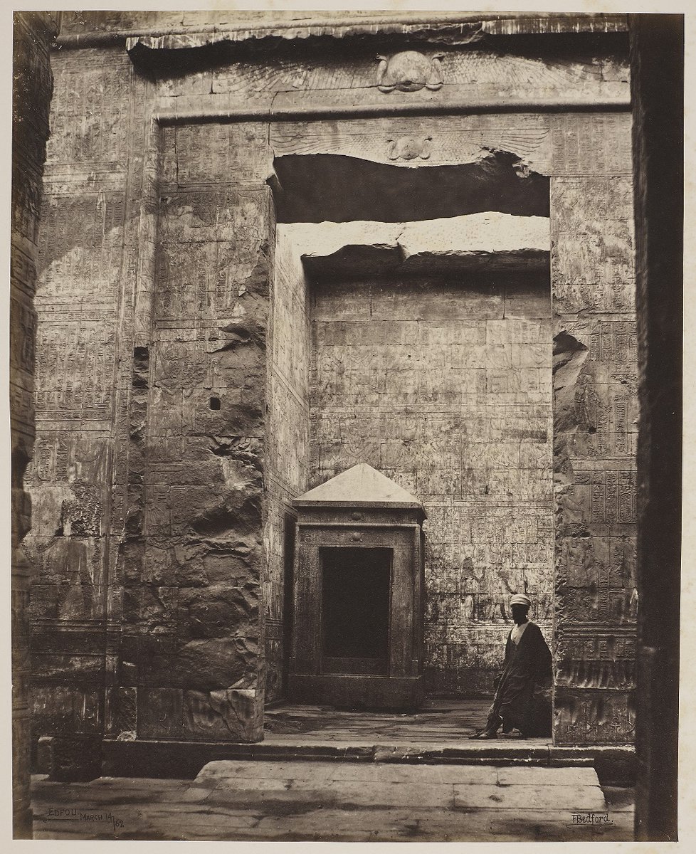 BarberInstitute's tweet photo. A compelling composition - rectangle within rectangle - this 1862 photograph captures the huge scale of the Temple of Edfu.
Built over 2,000 years ago, it was dedicated to the ancient Egyptian God of Sky, Horus.
Explore #SightsofWonder ➡️ https://t.co/LB7lIhgtuQ @RCT https://t.co/Y2PGgO7r2O