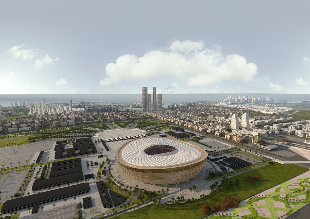  Lusail Stadium Final, 18 Dec 2022 18:00 local time + 6 group stage & 3 knockout stage matches Largest stadium by capacity (80,000) at the first  #WorldCup hosted in the Gulf