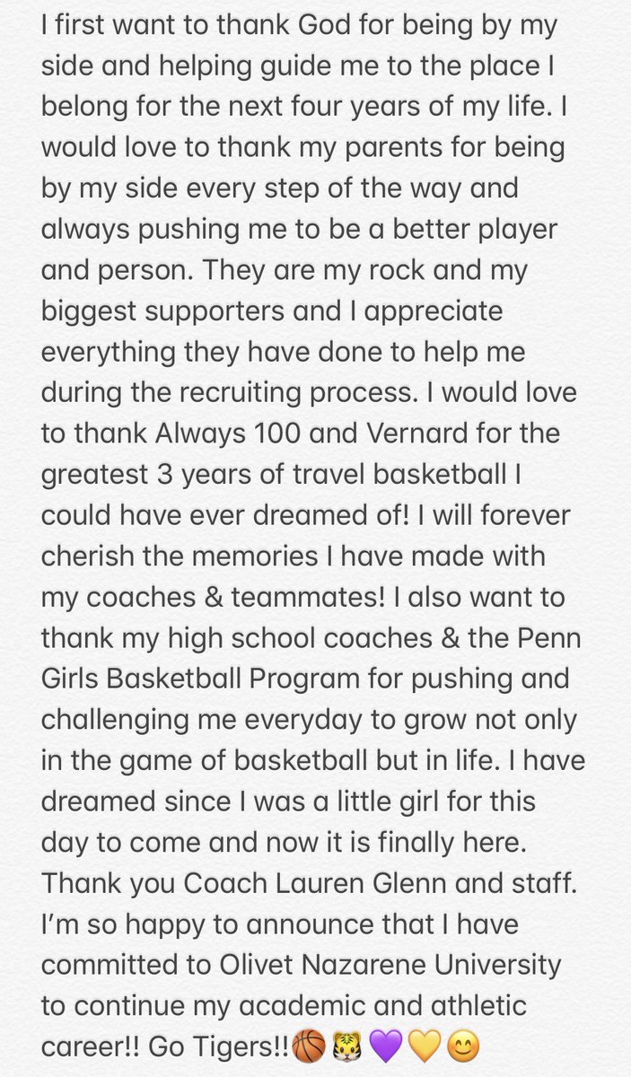 graceschutt18's tweet photo. COMMITTED 🏀💜💛🐯 https://t.co/5K1GHmIDKx