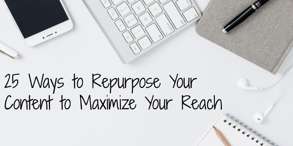 Take 1 minute to get ideas on how to repurpose your content. I love ideas like this because then I don't have to think about what to do just how I want to do it. buff.ly/3gJ7Utr