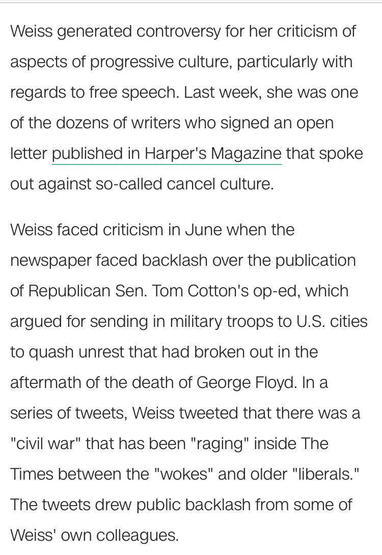 I don’t know how else to put it. Lots of media outlets find Iranian butcher Qasem Soleimani more sympathetic than Bari Weiss. THREADWe’ll start with  @CNN. Soleimani was “revered and powerful” where Weiss was “controversial” for criticizing progressive culture.