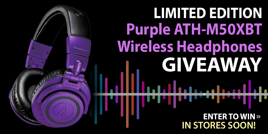 microcenter's tweet photo. Get style &amp; perfect sound with the limited edition Purple #Wireless #Headphones by @USAudioTechnica! Featuring 40 hr battery, touch controls, built-in mic, &amp; more!

Want to #win a pair before they hit stores? ♥️, RT, &amp; tell us what a must have feature is when buying headphones? https://t.co/jl1W6dBpf9