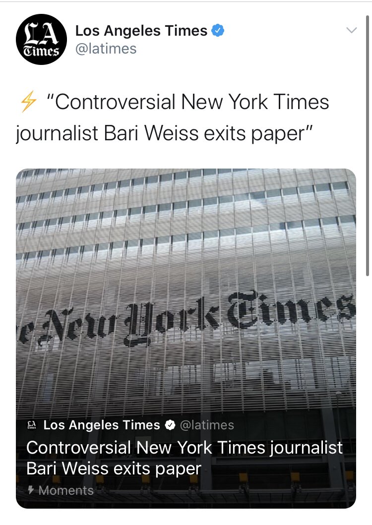  @latimes says that Soleimani was a “commander widely seen as a pillar of the Islamic Republic” in the midst of US sanctions. Weiss is “a controversial figure inside and outside of the paper.”