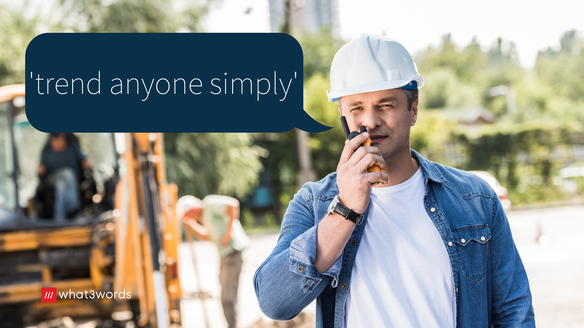 man in hard hat saying words 'trend anyone simply'