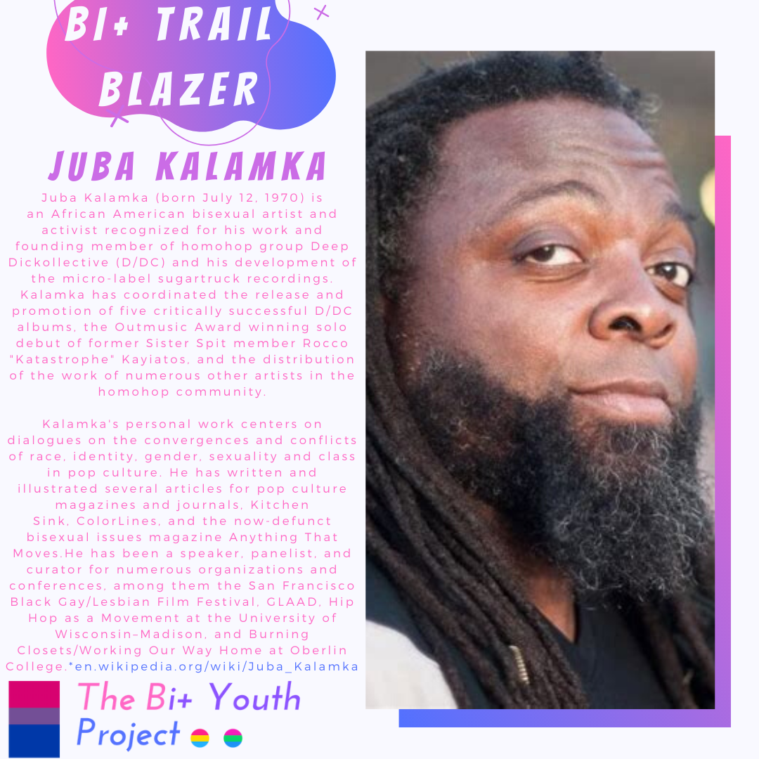 biplusyouth's tweet photo. TODAY'S BI+ TRAILBLAZER IS JUBA KALAMKA!!!
#TBYP #BiPlusYouth #Bi #BiPlus #BiMen #BiWomen #BiGNC #BiGNB #Bisexual #Pansexual #Polysexual #MGL #Fluid #BiVisability #BiAndProud #Queer #LGBTQ #Pride #BiTrailBlazer #lgbtpride #lgbt #JubaKalamka https://t.co/wzYTk8Vu7Q https://t.co/JFBGztLJsk