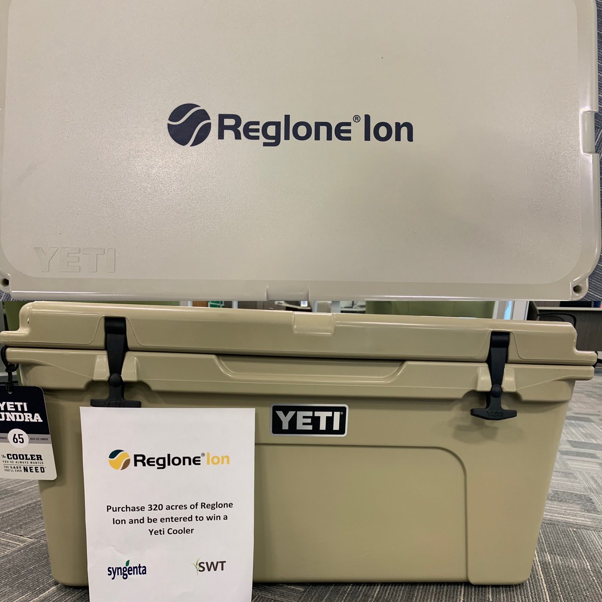 SWT's tweet photo. Pre-Harvest is right around the corner 😱 @syngentacanada is giving away a #Yeti Cooler!!

👉All you have to do is buy 320ac worth of Reglone Ion from your local #swt to be entered!

Call your Local FMR if you have any questions❗ #yourfarm https://t.co/x5nD9uSrDc