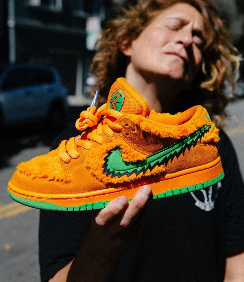 grateful dead x nike sb dunk low orange bear