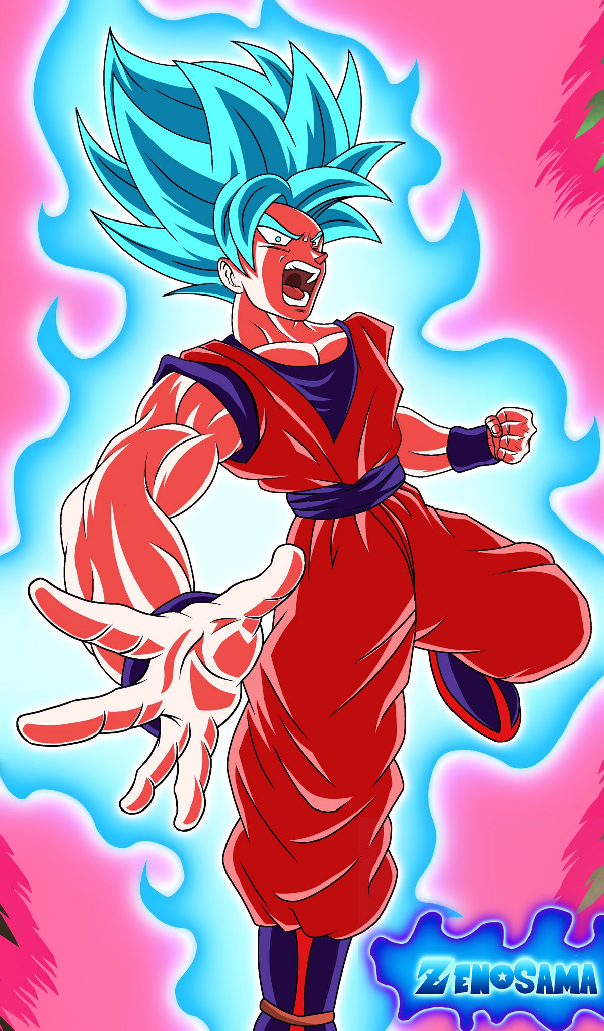 Kaioken x 20 Super Saiyan Blue Goku