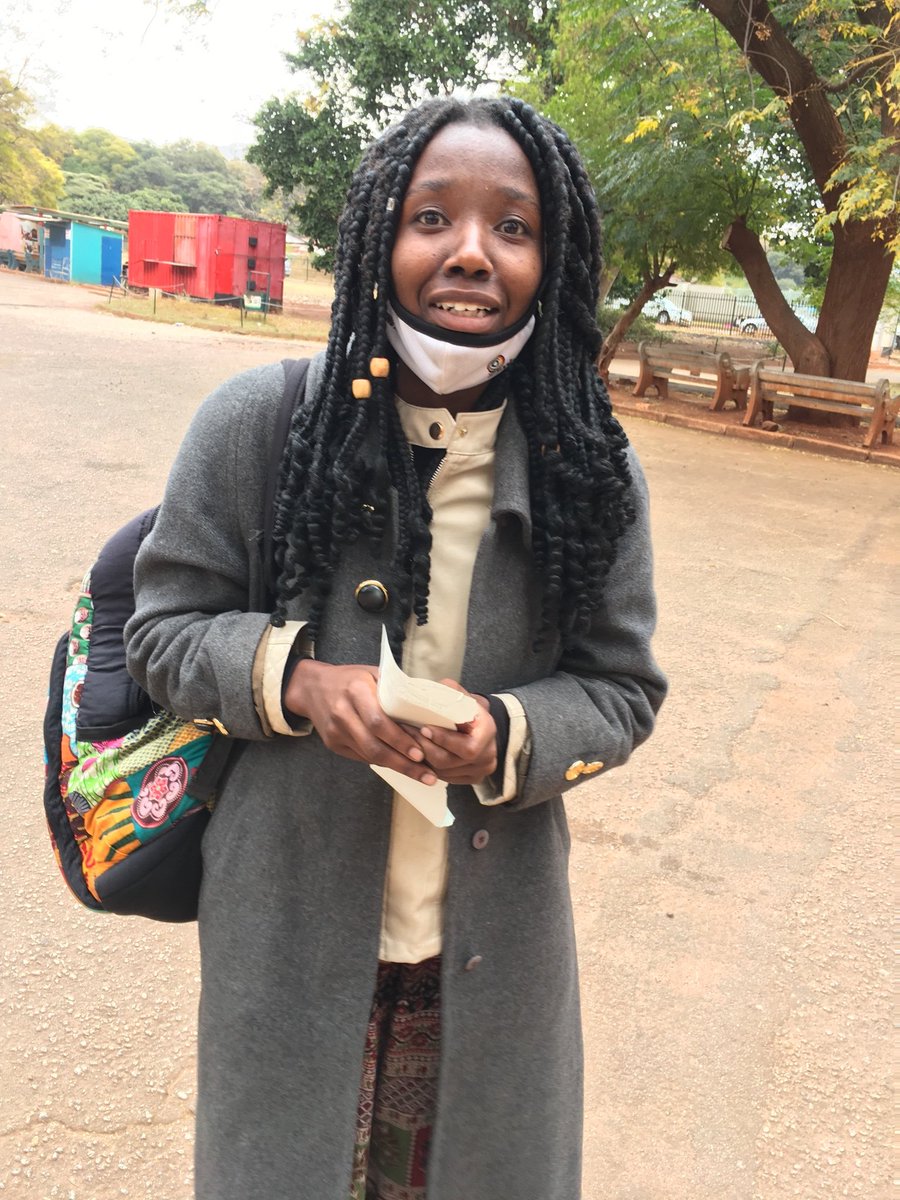 RaisedonB's tweet photo. Dear Zimbos
Can we make @namataik_ trend once more. She is a young woman fighting against amending a constitution that has rarely been implemented. She was arrested again today. 
#FreeNamatai https://t.co/YWA0p7PPpm