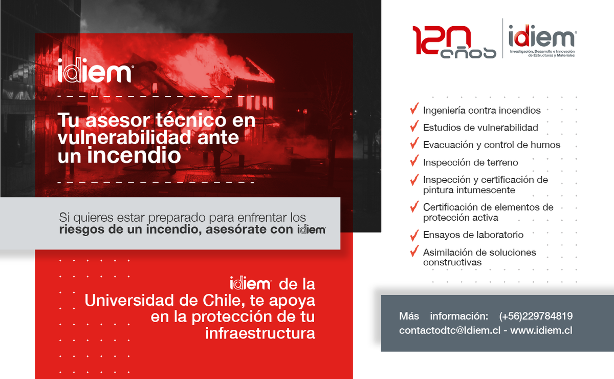 Idiem's tweet photo. #Idiem, te invita a participar de un nuevo #webinar: Seguridad Contra Incendios en el Retail; Fundamentos y Vulnerabilidades, el próximo miércoles 5 de agosto a las 10 hrs.
Inscripciones: https://t.co/rHbfLS0ATS
Más información: https://t.co/0vhPgY2yWJ https://t.co/A5KC19i9pm