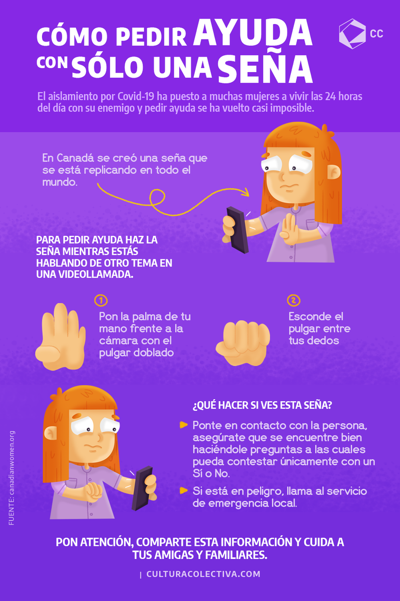 CulturaColectiv's tweet photo. Pide ayuda con sólo una seña. https://t.co/stfsFC1vRM https://t.co/ZxJpBIkkuE