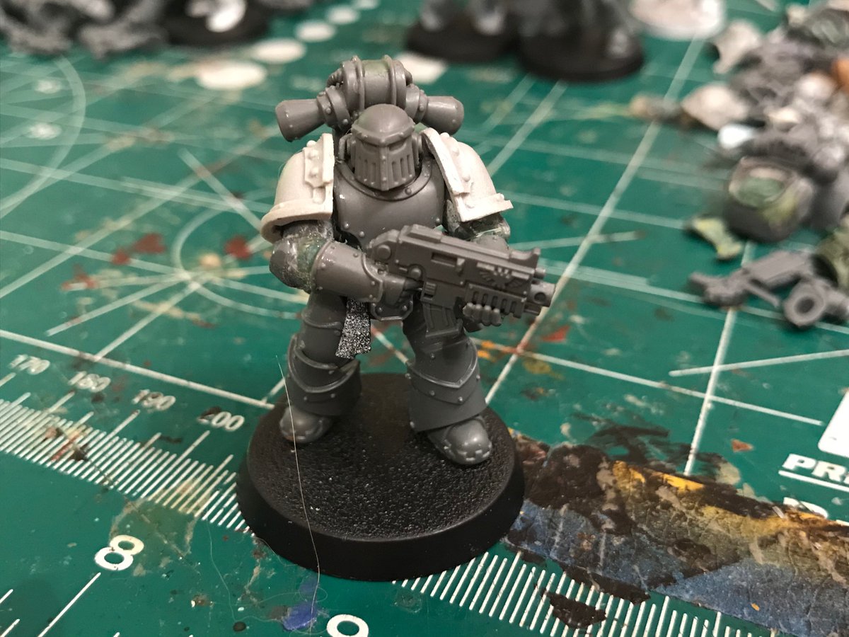 NateDungeon's tweet image. Beginning work on my true scale Executioners. Trying to get a small combat patrol ready for crusade once games can start again. 

#Warmongers, #truescale, #warhammer40k