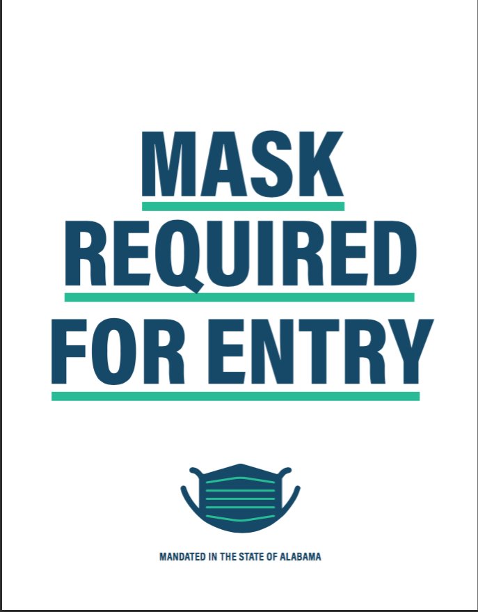 Our360News's tweet photo. The Governor's office has created graphics for businesses to display to alert the public that masks are mandatory. Visit https://t.co/FNuvKCJ51n… to download them.
#ALPolitics https://t.co/dIWxpKLsNb
