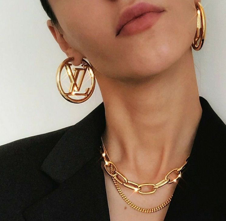 ✭ on X: louis vuitton big gold hoops  / X