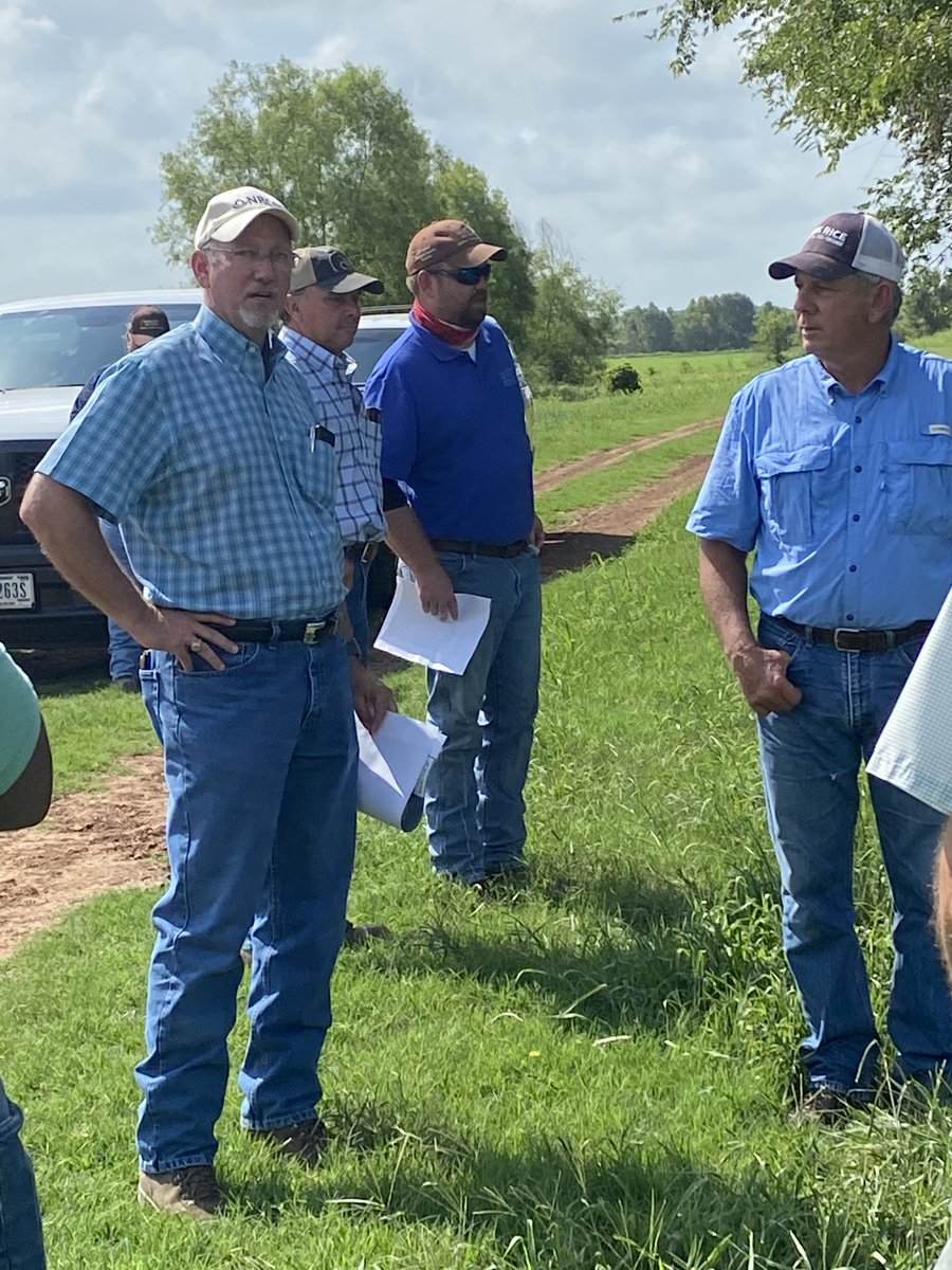 DU team members took @NRCS_Louisiana state conservationist, Chad Kacir, and NRCS members Mark Laborde, Dustin Farmer & local producer Phillip Lamartinier on a project tour to see wetland restoration project work being done in NE LA.Stay tuned  for project updates. #conservation