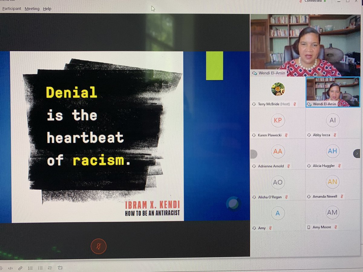 thefadfreerd's tweet photo. Dr. Wendi Wills El-Amin presenting now on Navigating the Relationship of Racism and Food. https://t.co/C0BiU4EJIc