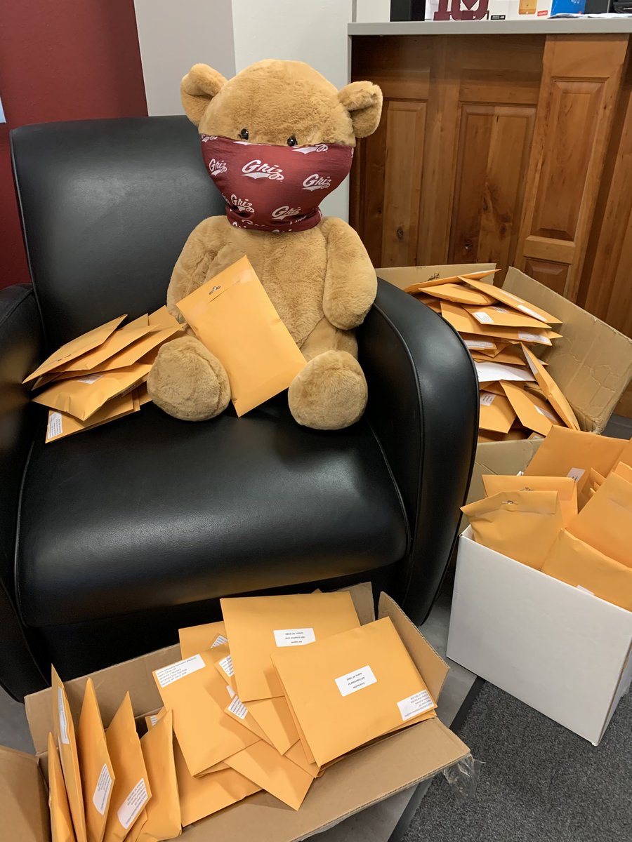 Be on the lookout... Masks are in the mail! 🐻🐻

#MaskUpMontana | #MaskUpGrizNation | #GoGriz