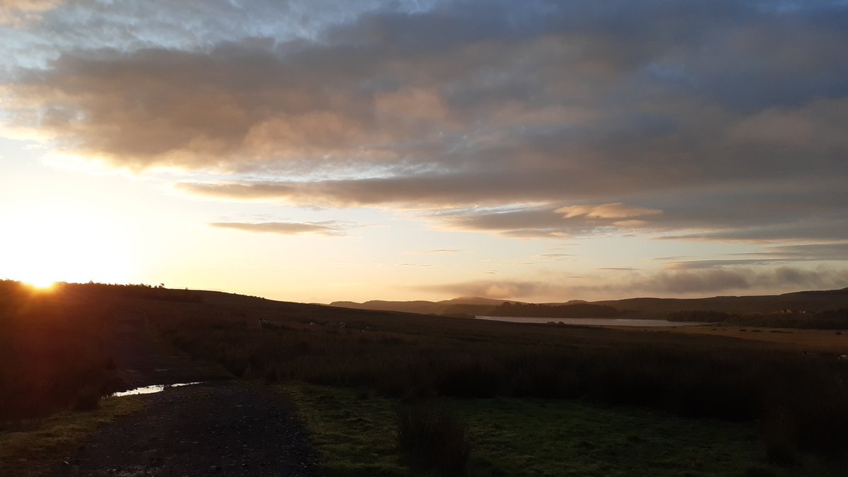 Day 6) Greenlee Lough to Haltwhistle:Rather that heading directly up onto Hadrian's Wall I took a path to the north of Greenlee Lough so that I could admire the 'defensive' Whin Sill from a distance and was rewarded with beautiful sunrise views.