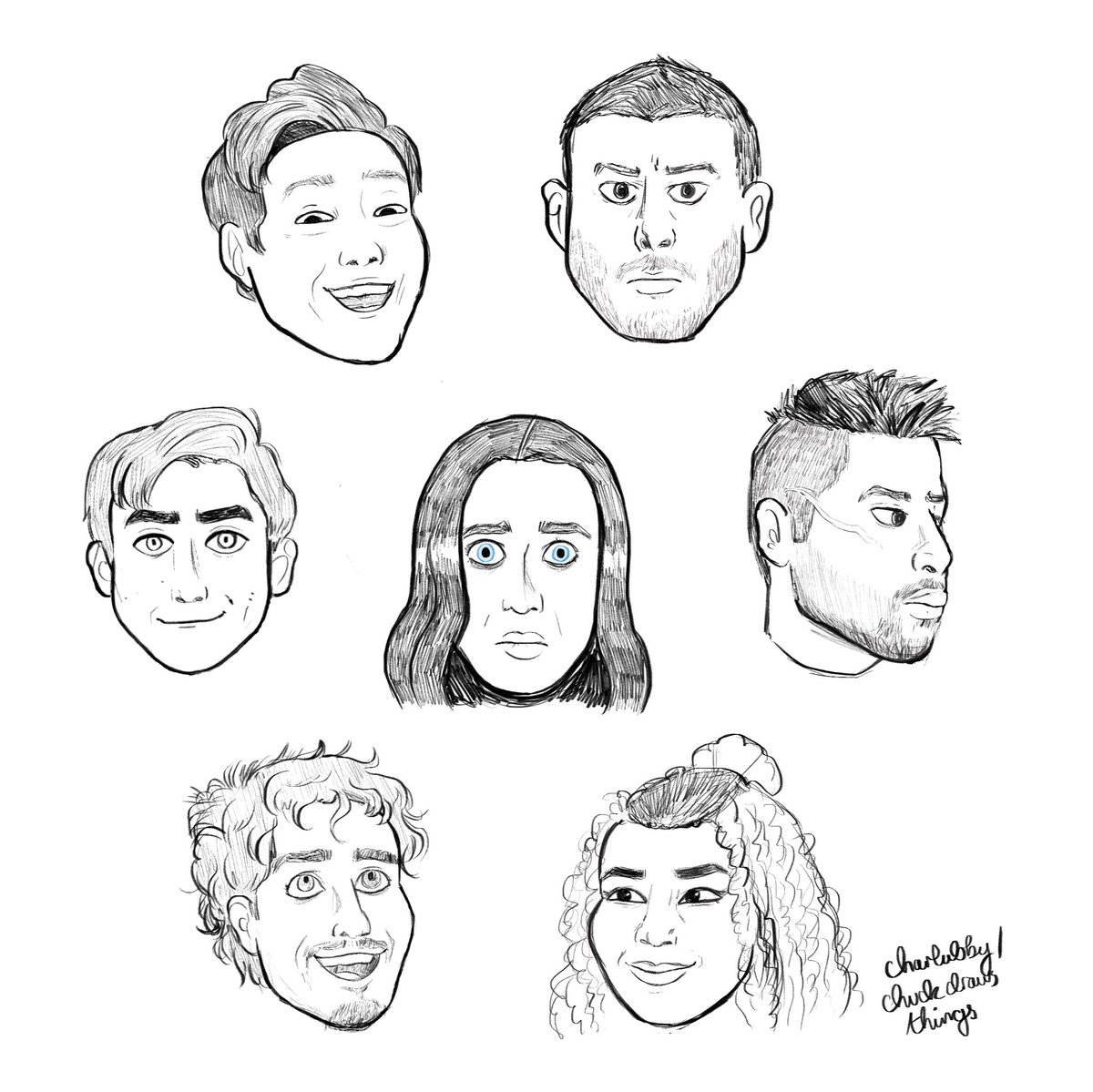 face practice with umbrella babies 