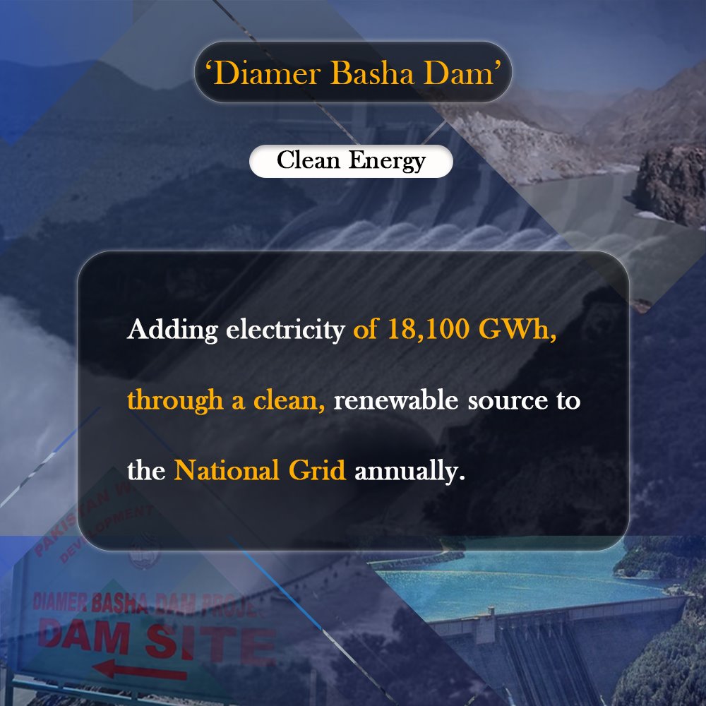 OBJECTIVES•Storage of water for agriculture •Flood mitigation•Power generation SALIENT FEATURES•Main DamMaximum Height272 Meter (222 Meter above river bed)Type Roller Compacted Concrete (RCC) #BhashaDamWillStrengthenPak