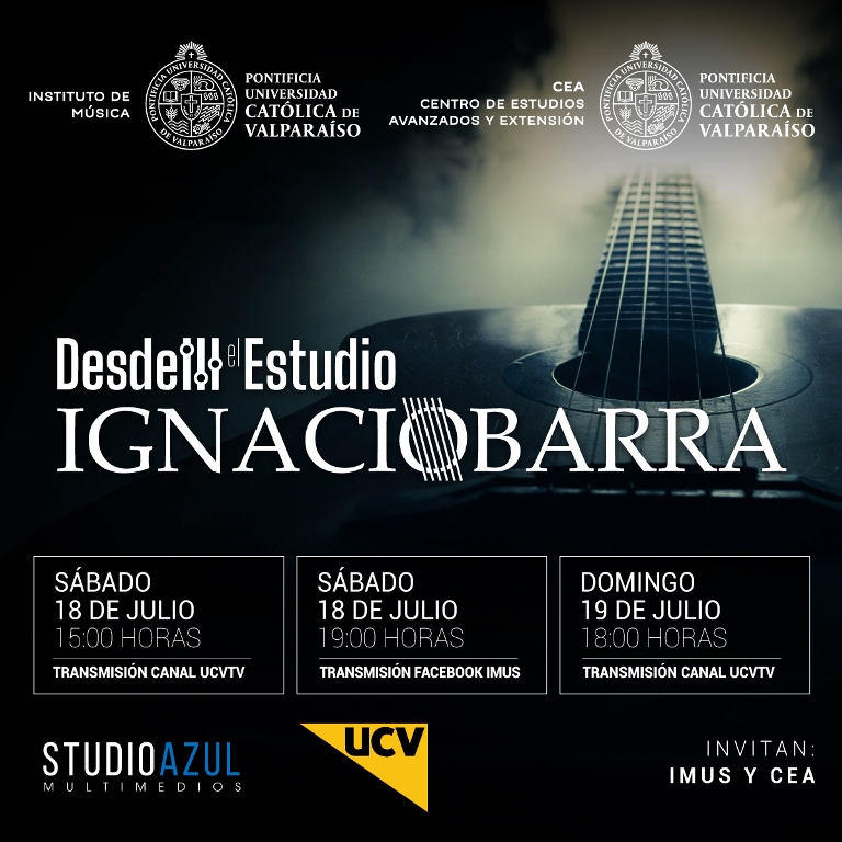 #AgendaMusical🎶L@s invitamos a seguir disfrutando de la Temporada de Conciertos"Desde el Estudio"
Ignacio Barra, connotado guitarrista chileno, nos deleitara con un repertorio que contempla desde Enio Morricone hasta Queen.

📆18 de julio| 19:00 hrs
🎥bit.ly/2BV1GHS