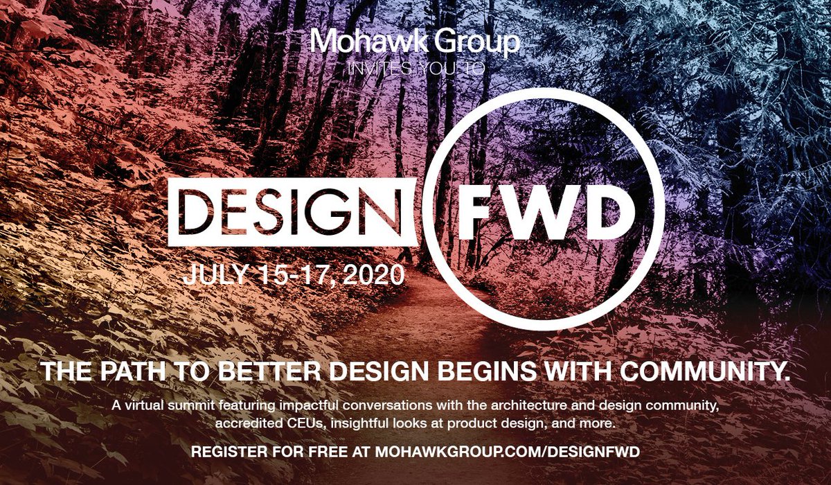 DurkanFloors's tweet photo. 🖥️ You’re invited to a virtual design summit July 15-17 with @MohawkGroup + Durkan featuring conversations with the A&amp;D community, accredited CEUs, and carbon positive interior finishes. Register for free to attend this interactive experience at https://t.co/oUh5DztDpJ https://t.co/3UACIQN9hn