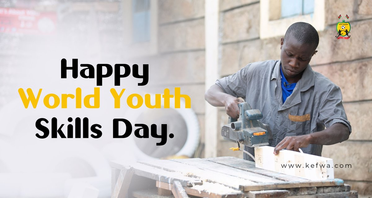 kefwaofficial's tweet photo. There is no comparison among skills as all skills are useful. Happy World Youth Skills Day! @FIFPro @FIFProAfrica 

#StaySafe
#StayActive 
#MindTheGap https://t.co/Bxzfz8hm6m
