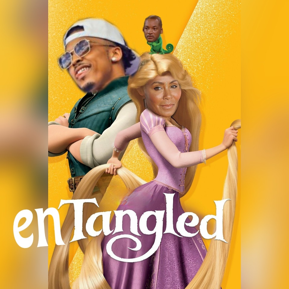 DAREALSOUTHPAW's tweet photo. My bad Will I couldn't resist. 😂😂😂 #SouthpawMakesMemes #entaglement #entangled #willandjada https://t.co/iaWDewIpAX