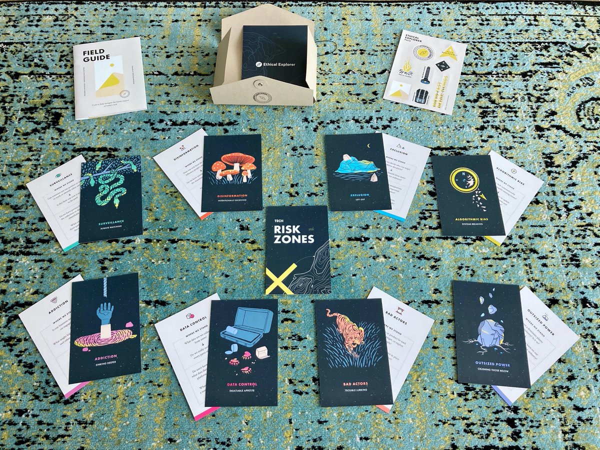hackylawyER's tweet image. What a fun &amp;amp; thoughtful way to think through ethical dilemmas and #tech risk zones, loving @OmidyarNetwork&apos;s #EthicalExplorer pack, thank you @sarahdrinkwater 🙌