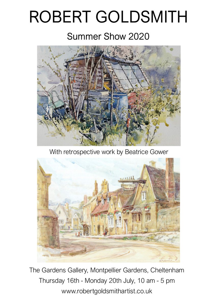 gardensgallery's tweet photo. On exhibition now!
Robert Goldsmith Summer Show 2020
Open 2 – 5 pm on Wednesday 15 July,
then 10 am – 5 pm Thurs 16 – Mon 20 July

#whatsoncheltenham #whatsonglos #cotswoldevents #opengalleries #opengalleriescotswolds #artforsale #buyart #investinart #somethingfortheweekend https://t.co/Iyi4ij86DQ