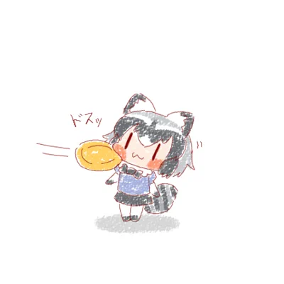 フリスビーキャッチに失敗したアライさん
#15分アライさん 